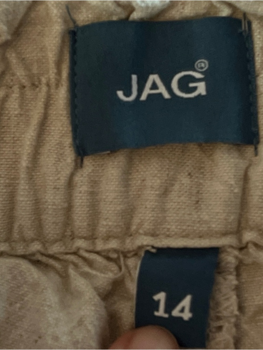 Jag High Rise Belted Pleat Paper Bag Short In Oatmeal Women’s 14 Linen Cotton - Picture 10 of 10